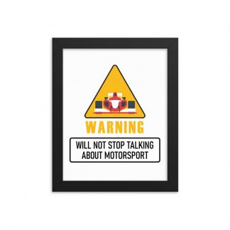 Warning! Will not stop talking about motorsport