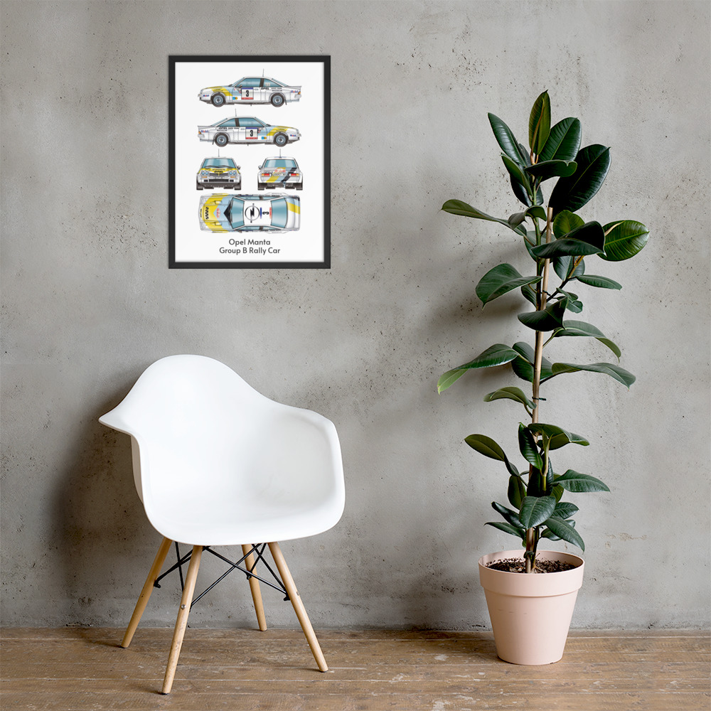 Framed Poster: Opel Manta Group B Rally Car - Image 10