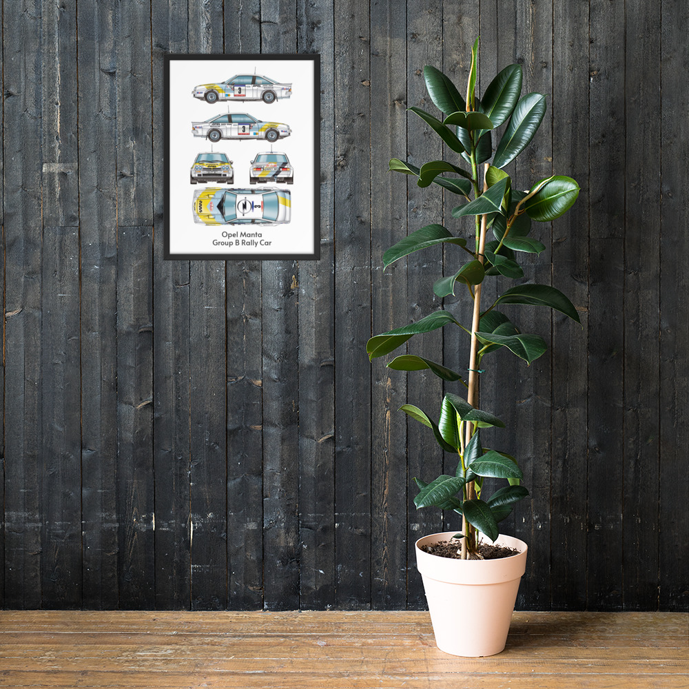 Framed Poster: Opel Manta Group B Rally Car - Image 12