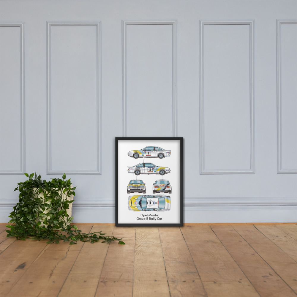 Framed Poster: Opel Manta Group B Rally Car - Image 11