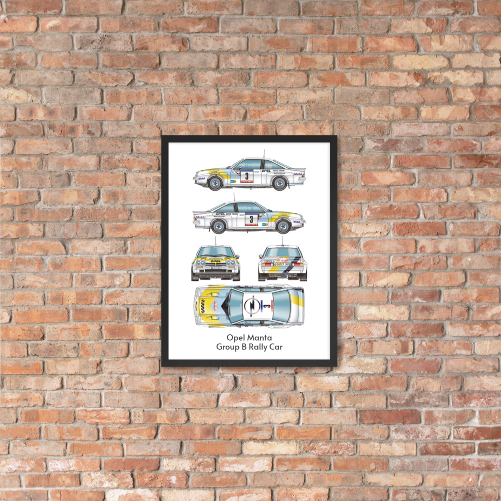 Framed Poster: Opel Manta Group B Rally Car - Image 13