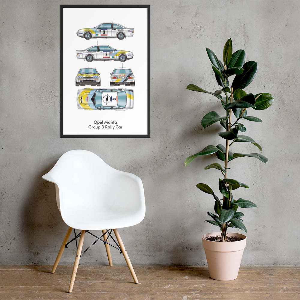 Framed Poster: Opel Manta Group B Rally Car - Image 14