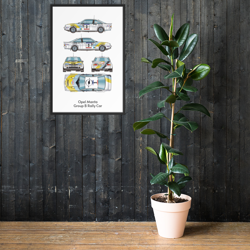 Framed Poster: Opel Manta Group B Rally Car - Image 16