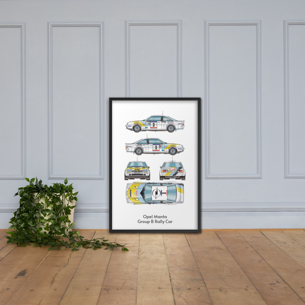 Framed Poster: Opel Manta Group B Rally Car - Image 15