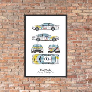 Framed Poster: Opel Manta Group B Rally Car