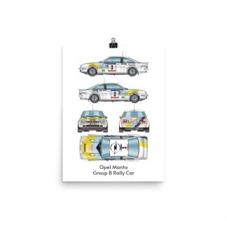 Poster: Opel Manta Group B Rally Car