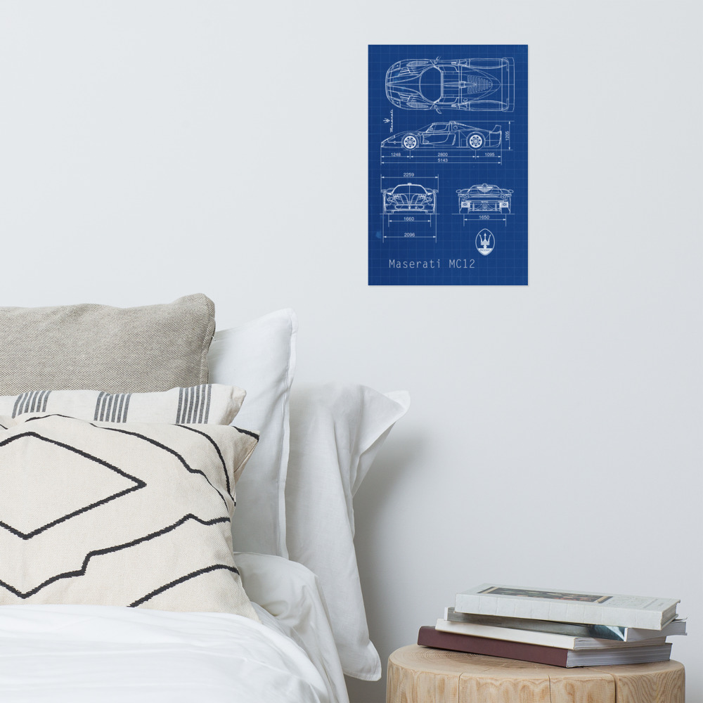 Blueprint Poster: Maserati MC12 - Image 2
