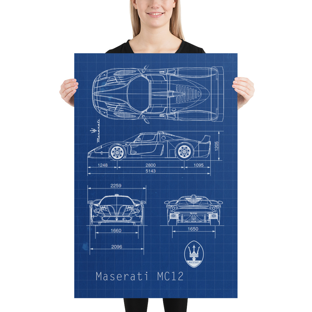 Blueprint Poster: Maserati MC12 - Image 5